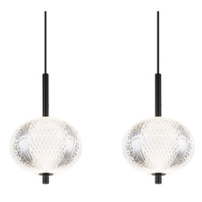 Závěsné svítidlo, kov černý matný, čirý akryl, kabel PVC černý, několik úrovní pomocí nástěnného spínače, paměťová funkce, možnost zkrácení výšky, DxŠxV: 85x15x120cm, LED 23W 230V, zdroj 2900lm, výstup 1562lm, CCT 3000/4500/6500K