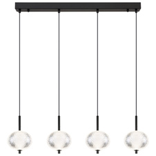 Závěsné svítidlo, kov černý matný, čirý akryl, kabel PVC černý, několik úrovní pomocí nástěnného spínače, paměťová funkce, možnost zkrácení výšky, DxŠxV: 85x15x120cm, LED 23W 230V, zdroj 2900lm, výstup 1562lm, CCT 3000/4500/6500K