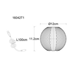 Nabíjecí stolní lampa, čirý akryl, plast nikl matný, černý PVC kabel, dotykové zapínání/vypínání, plynulý dotykový stmívač, paměť, baterie CR18650 1800mAh, 3,7V, nabíjení cca 4h, svícení 4-6h., ø: 12cm, LED 2W 230V, zdroj 180lm, výstup 85lm, 3000K