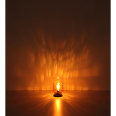 Stolní lampa, kov černý matný, sklo jantarové/čiré, kabel PVC černý, kolébkový vypínač na kabelu, ø: 19cm, výška: 33cm, délka kabelu 150cm, bez žárovky 1xE27, max. 60W 230V
