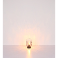 Stolní lampa, kov černý matný, sklo kouřové/čiré, kabel PVC černý, kolébkový vypínač na kabelu, ø: 19cm, výška: 33cm, délka kabelu 150cm, bez žárovky 1xE27, max. 60W 230V
