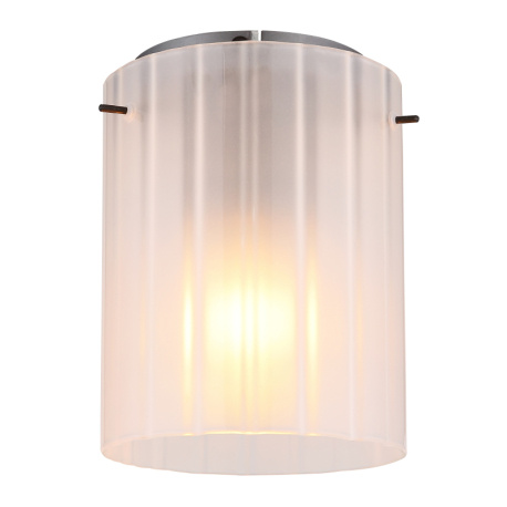 Stropní svítidlo, kov šedý tmavý, satinované sklo s drážkami, ø: 18cm, výška: 23cm, bez žárovek 1xE27, max. 40W 230V