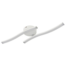 Stropní světlo, bílý plast, chromované, otočné, DxŠxV:51,5x10x7,2cm, LED 12W 230V, zdroj 1450lm, výstup 900lm, 4000K