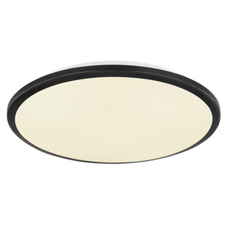 Stropní svítidlo, plast bílý/černý, Ø:35cm, V:5,5cm, LED 18W 230V, zdroj 2050lm, výstup 950lm, 4000K
