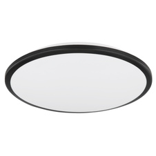 Stropní svítidlo, plast bílý/černý, Ø:35cm, V:5,5cm, LED 18W 230V, zdroj 2050lm, výstup 950lm, 4000K