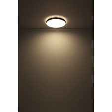 Stropní svítidlo, kov bílý matný, plast šedý tmavý/bílý, Ø:48cm, V:5,5cm, LED 24W 230V, zdroj 3300lm, výstup 1200lm, 4000K