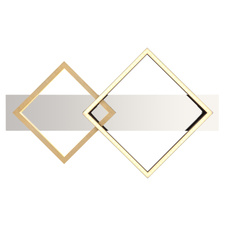 Stropní svítidlo, kov chrom, kov černý matný, broušený hliník zlaté barvy, plast bílý, DxŠxV:59x35,5x7cm, LED 24W 230V, zdroj 2700lm, výstup 1100lm, 3000K