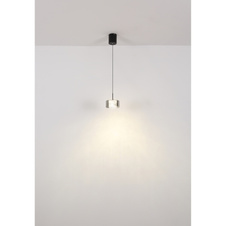 Závěsné svítidlo, černý matný kov, kouřové sklo, čirý akryl, černý PVC kabel, možnost zkrácení výšky, ø: 15cm, výška: 150cm, LED 6W 230V, zdroj 720lm, výstup 500lm, 4000K