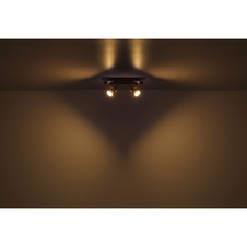Nástěnné svítidlo, kov nikl matný, kov chrom, DxŠxV:27x8x11cm, včetně žárovky 2xGU10 LED 3W 230V, zdroj 250lm, výstup 250lm, 3000K