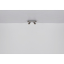 Nástěnné svítidlo, kov nikl matný, kov chrom, DxŠxV:27x8x11cm, včetně žárovky 2xGU10 LED 3W 230V, zdroj 250lm, výstup 250lm, 3000K
