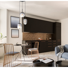 Závěsné svítidlo, kov černý matný, sklo kouřová barva/čiré, kabel PVC černý, možnost zkrácení výšky, ø: 46cm, výška: 120cm, průměr skel: 1x 15,8cm, 16,5cm, 18,5cm , bez žárovek 3xE14, max. 40W 230V