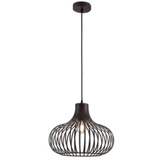 Závěsné svítidlo, kov imitace rzi, výška se dá nastavit, Ø:40cm, V:150cm, bez žárovky 1xE27, max. 40W 230V