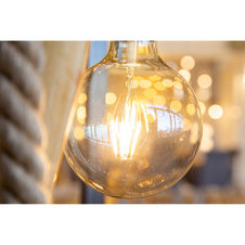 Stojací lampa, dřevo hnědé, nožní vypínač na kabelu, DxŠxV:51x25x150cm, bez žárovky 1xE27,max. 40W 230V