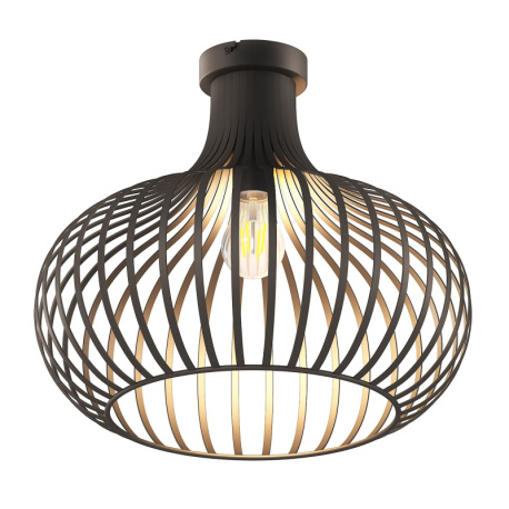 Stropní svítidlo, kov matný imitace rzi, Ø:40cm, V:35cm, bez žárovky 1xE27, max. 40W 230V