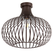 Stropní svítidlo, kov matný imitace rzi, Ø:40cm, V:35cm, bez žárovky 1xE27, max. 40W 230V