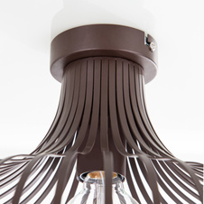 Stropní svítidlo, kov matný imitace rzi, Ø:40cm, V:35cm, bez žárovky 1xE27, max. 40W 230V