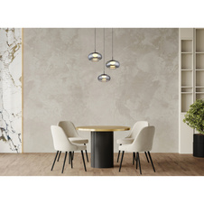 Závěsné svítidlo, kov černý matný, sklo kouřové barvy, kabel černý, ø: 49cm, výška: 150cm, nastavitelná výška od 80 do 150cm, LED 18W 230V, zdroj 1890lm, výstup 1200lm, 3000K