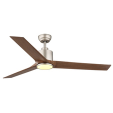 Stropní ventilátor, kov tmavě šedý/světle šedý, plast bílý/imitace dřeva, stmívatelný, více úrovní nástěnným vypínačem, paměť, časovač, dálkové ovládání, 25m², ø: 1480mm V: 480mm, LED 20W 230V, zdroj 1800lm, výkon 1600lm, CCT2700-6500K