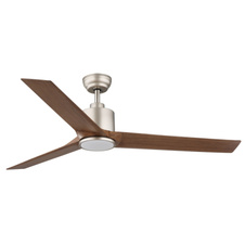 Stropní ventilátor, kov tmavě šedý/světle šedý, plast bílý/imitace dřeva, stmívatelný, více úrovní nástěnným vypínačem, paměť, časovač, dálkové ovládání, 25m², ø: 1480mm V: 480mm, LED 20W 230V, zdroj 1800lm, výkon 1600lm, CCT2700-6500K