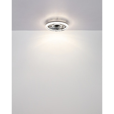 Stropní ventilátor, plastový černý, akrylátový černý/čirý/kouřový, stmívatelný, několik úrovní nástěnným vypínačem, paměť, dálkové ovládání, 30m², ø: 480mm V: 130mm, LED 30W 230 V, zdroj 400-4000 lm, výkon 200-2700 lm, CCT 2700-6000K