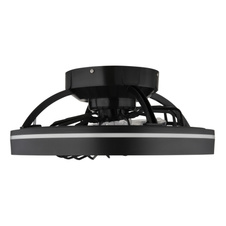 Stropní ventilátor, plast černobílý, stmívatelný, více úrovní nástěnným vypínačem, paměť, noční světlo, časovač, dálkové ovládání, 25m², ø: 480mm, V: 200mm, LED 40W+RGB LED 6W 230V, zdroj 3600lm, výkon 2400lm, CCT 2700-6500K