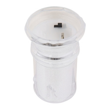 Dekorativní lampa, čirý plast, saténový plast, posuvný vypínač, včetně baterie 3xLR1130, ø: 45mm, V: 95mm, sada 2 kusů, LED 0,25W 4,5V 2900K