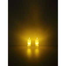 Dekorativní lampa, čirý plast, saténový plast, posuvný vypínač, včetně baterie 3xLR1130, ø: 45mm, V: 95mm, sada 2 kusů, LED 0,25W 4,5V 2900K