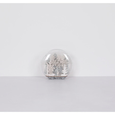 Dekorativní svítidlo, plast čirý, dřevo bílé, dřevo stříbrné barvy, posuvný vypínač, DxŠxV:26x7x24,5cm, 12xLED 0,03W 3V, výstup 4lm, 3000K