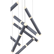 Závěsné svítidlo, kov grafit, akryl bílý, kabel PVC průhledný, přepínání funkcí nástěnným vypínačem, výškově nastavitelné, Ø850mm, V:2500mm, včetně LED 80W 230V, zdroj 10000lm, výstup 2100lm, 4000K