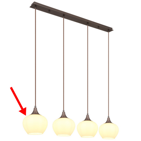 Náhradní sklo kouřové barvy, Ø: 18 cm pro 15548-4HC/-6HC