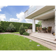 Solární svítidlo, nerez, plast černý a průhledný, 4ks v balení, kulaté, s hrotem na zapíchnutí do země, vypínač, IP44, včetně baterie 1xAA 300mAh 1,2V, Ø118mm, V:130mm, včetně 8xLED 0,1W 3V, bílá, 6500K