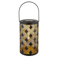 Solární svítidlo, kov černý matný, plast černý, kov zlatý, vypínač, ohnivý efekt, baterie AA 600mAh 1,2V, IP44, svítidlo k zavěšení nebo postavení, ø:12cm, V:32,5cm, včetně 20xLED 0,5W 3V 3000K