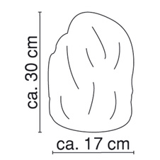 Dekorativní svítidlo, solný křišťál, 7-10 kg, vypínač, ŠxV: 17x30cm, bez žárovky 1xE14, max. 15W 230V.