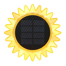 Solární svítidlo, plast černá matná, plast žlutá, vypínač, baterie AA 800mAh 1,2V, IP44, slunečnice se zapichovacím hrotem nebo k zavěšení, ø:13cm, V:29,5cm, včetně 8xLED 0,06W 3V, 3000K