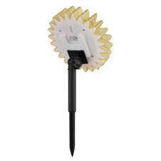 Solární svítidlo, plast černá matná, plast žlutá, vypínač, baterie AA 800mAh 1,2V, IP44, slunečnice se zapichovacím hrotem nebo k zavěšení, ø:13cm, V:29,5cm, včetně 8xLED 0,06W 3V, 3000K