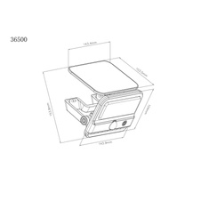 Solární svítidlo, černý matný/satinový plast, vypínač, baterie. CR18650 1500 mAh 3,7 V, IP54, 2 nastavení senzoru, doba svícení cca 20s, dobíjení cca 6h, svítí cca 10h , ŠxV:14,4x10,4cm, AL:15,4cm, včetně LED 4W 3,7V 400lm 4000K.