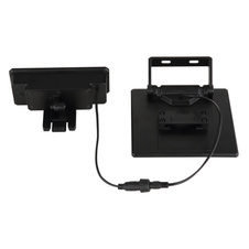 Solární svítidlo, plast černý matný/bílý/čirý, vypínač, baterie CR18650 1800mAh 3,7V, IP65, 2 nastavení senzoru, doba svícení cca 20s, dobíjí se cca 6 hodin, svítí cca 10 hodin, magnet, ŠxV:14,2x9cm, AL:15cm, LED 5W 3,7V 500 lm 4000K