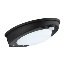 Solární svítidlo, plast černý/bílý, vypínač, spínač, baterie CR18650 1200mAh 3,7V, IP54, dobíjí se cca 6 hodin, svítí cca 12 hodin, 3 nastavení senzoru, ŠxV:10,8x3,3cm, AL:14cm, LED 2,5W 3,7V, zdroj 300lm, výkon 250lm, 4000K