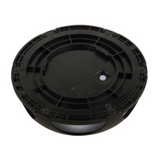 Solární svítidlo, hliník černý matný, plast černý/bílý, vypínač, baterie CR18650 1200mAh 3,7V, IP65, lze zapojit nebo zavěsit, 3 úrovně jasu: 15% 10lm, 75% 40lm, 100% 60lm, ø:14cm, H:3,6cm, výška s hrotem:11,3cm, LED 1,2W 3V 200lm 3000K