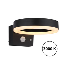 Solární svítidlo, plast černý/bílý, vypínač, baterie CR18650 2200 mAh 3,7V, IP44, 3 nastavení, ŠxV:16x7,5cm, AL:20cm, LED 6W 3,7V, zdroj 600lm, výkon 330lm, 3000K
