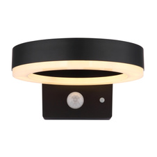 Solární svítidlo, plast černý/bílý, vypínač, baterie CR18650 2200 mAh 3,7V, IP44, 3 nastavení, ŠxV:16x7,5cm, AL:20cm, LED 6W 3,7V, zdroj 600lm, výkon 330lm, 3000K