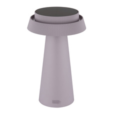 Solární svítidlo, plastové růžové, černé, dotykový stmívač, paměť, bez adaptéru a USB kabelu, CR18650 1800mAh 3,7V, IP54, USB-C nabíjení cca 4h / solární cca 22h, ø:14cm V:23cm, LED 4W 3,7V, zdroj 30-400lm, výkon 50-200lm, CCT 1800/2700/3000K.