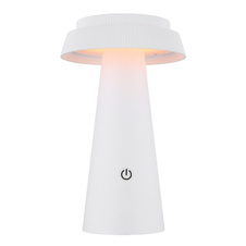 Solární svítidlo, plastové bílé, černé, dotykový stmívač, paměť, bez adaptéru a kabelu USB, baterie. CR18650 1800mAh 3,7V, IP54, USB-C nabíjení cca 4h / solární cca 22h, ø:14cm V:23cm, LED 4W 3,7V, zdroj 30-400lm, výkon 50-200lm, CCT 1800/2700/3000K.