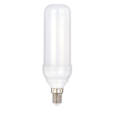LED žárovka, plast bílý a průhledný,efekt ohně, Ø43, V: 147, včetně 1xLED E14 3W 230V, 88lm, 1600K