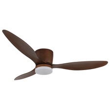 Stropní ventilátor, kov/plast, imitace dřeva, stmívatelný, více rychlostí nástěnným vypínačem, paměť, časovač, dálkové ovládání, 2 směry otáčení, ø: 1315mm, V: 226mm, LED 20W 230V, zdroj 2460 lm, výkon 1450 lm, CCT 2700-6500K