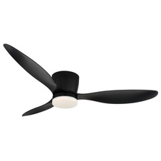 Stropní ventilátor, kov/plast černý mat, akryl bílý, stmívatelný, více rychlostí nástěnným vypínačem, paměť, časovač, dálkové ovládání, 2 směry otáčení, ø: 1315mm, V: 226mm, LED 20W 230V, zdroj 2460 lm, výkon 1450 lm, CCT 2700-6500K