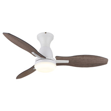 Stropní ventilátor, kov bílý, plast bílý, imitace dřeva, několik rychlostí nástěnným vypínačem, paměť, časovač, dálkové ovládání, 25m², 2 směry otáčení, ø: 1070mm, H: 325mm, LED 22W 230V, zdroj 2890lm, výkon 2453m, CCT 3000/4500/6000K