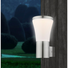 Venkovní svítidlo, nerezová ocel, plast opál, IP44, ŠxV: 120x235, H: 125, včetně 1xLED 10,5W 30V, 610lm, 3000K.