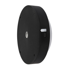 Stropní svítidlo, plast černý/bílý, dotykové zapínání/vypínání, dotykový stmívač, bez adaptéru, USB-A 2.0 - USB-C, baterie CR18650 1800mAh 3,7V, magnet pro snadnou montáž na stěnu, ø: 150mm, H: 50mm, kabel 1000mm, LED 1,2W 230V, výkon 130lm, 3000K