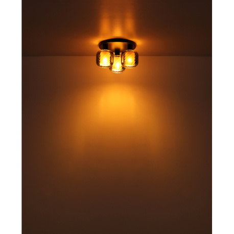Závěsné svítidlo, černý matný kov, kouřové sklo, bílé, černý PVC kabel, výškově nastavitelné, ø: 350mm, V: 1200mm, bez žárovek 3xE27, max. 25W 230V